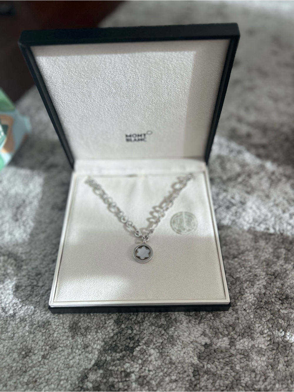 Montblanc Silver-Tone Star Emblem Chain Necklace - Picture 2 of 9